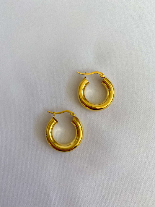 Gold hoop in plated goold