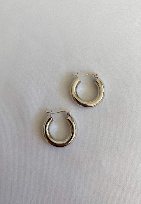 Silver hoop earrings 